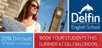 Скидки на изучение английского языка в Лондоне в Delfin English School
